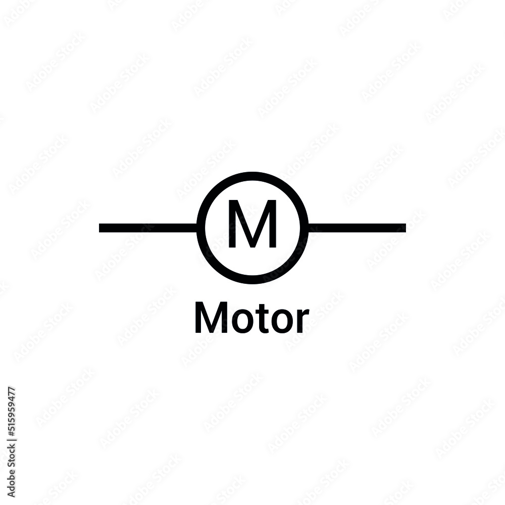 electronic symbol of motor vector illustration electronic symbol of motor vector illustration