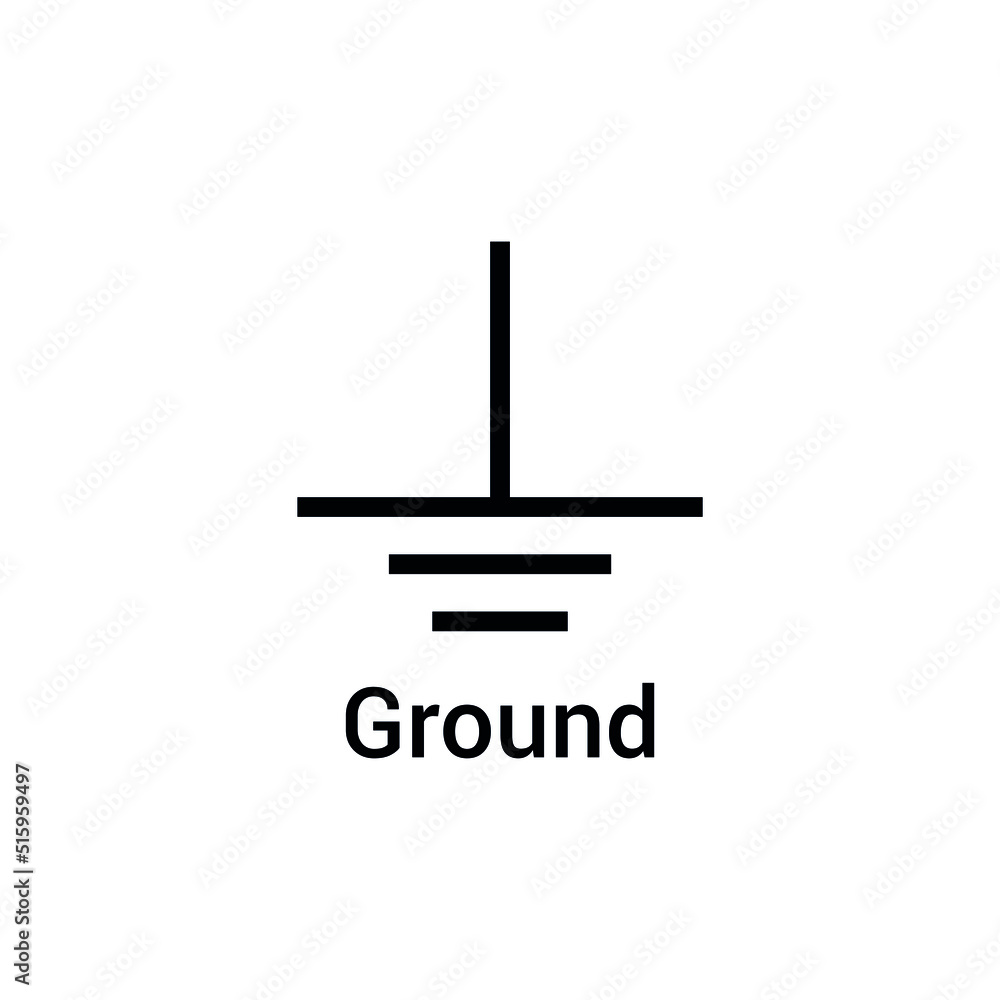 electronic symbol of ground vector illustration electronic symbol of ground vector illustration