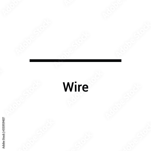 electronic symbol of wire vector illustration