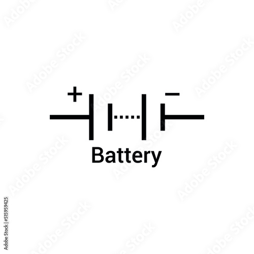electronic symbol of battery vector illustration