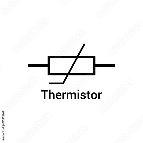 electronic symbol of thermistor vector illustration photo