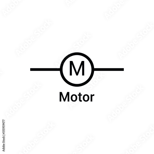 electronic symbol of motor vector illustration