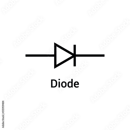 electronic symbol of diode vector illustration