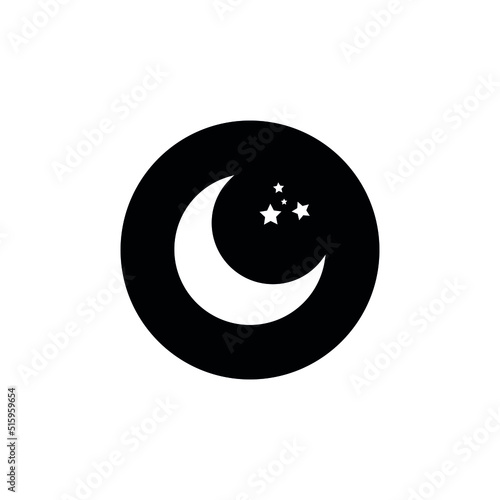 crescent moon icon vector illustration
