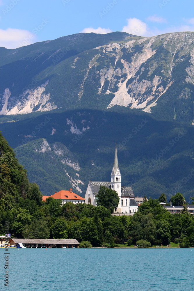 The Alps are a tall and long mountain range in Europe.