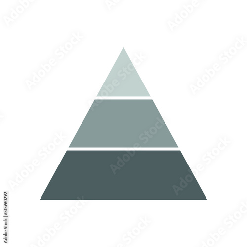 pyramid chart graph infographics diagram icon vector on white background