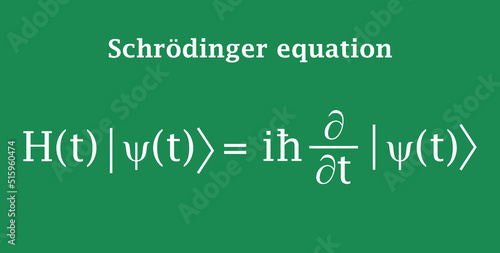 Schrödinger equation formula. Quantum mechanics
