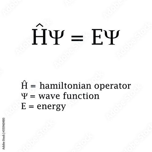 Schrödinger equation formula. Quantum mechanics