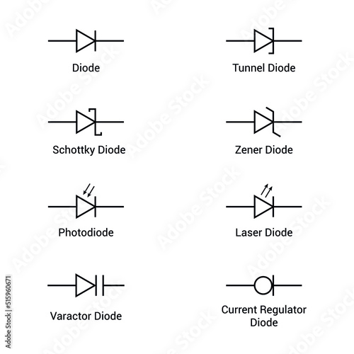 different types of diode electronic symbol photo