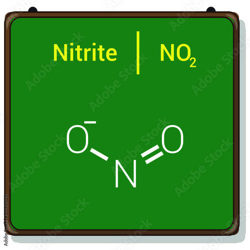 chemical structure of Nitrite (NO2)