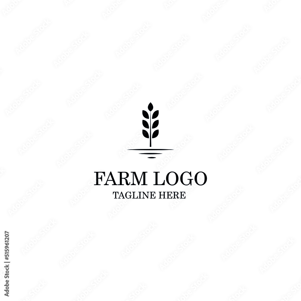 Agriculture Organic Wheat Logo Template Vector Icon Design