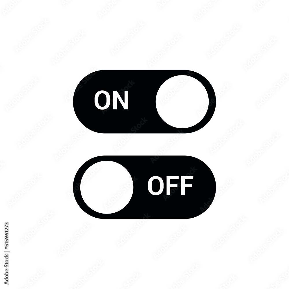 On off button icon vector illustration On off button icon vector illustration