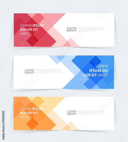 Geometric banner design with Vector presentation template.