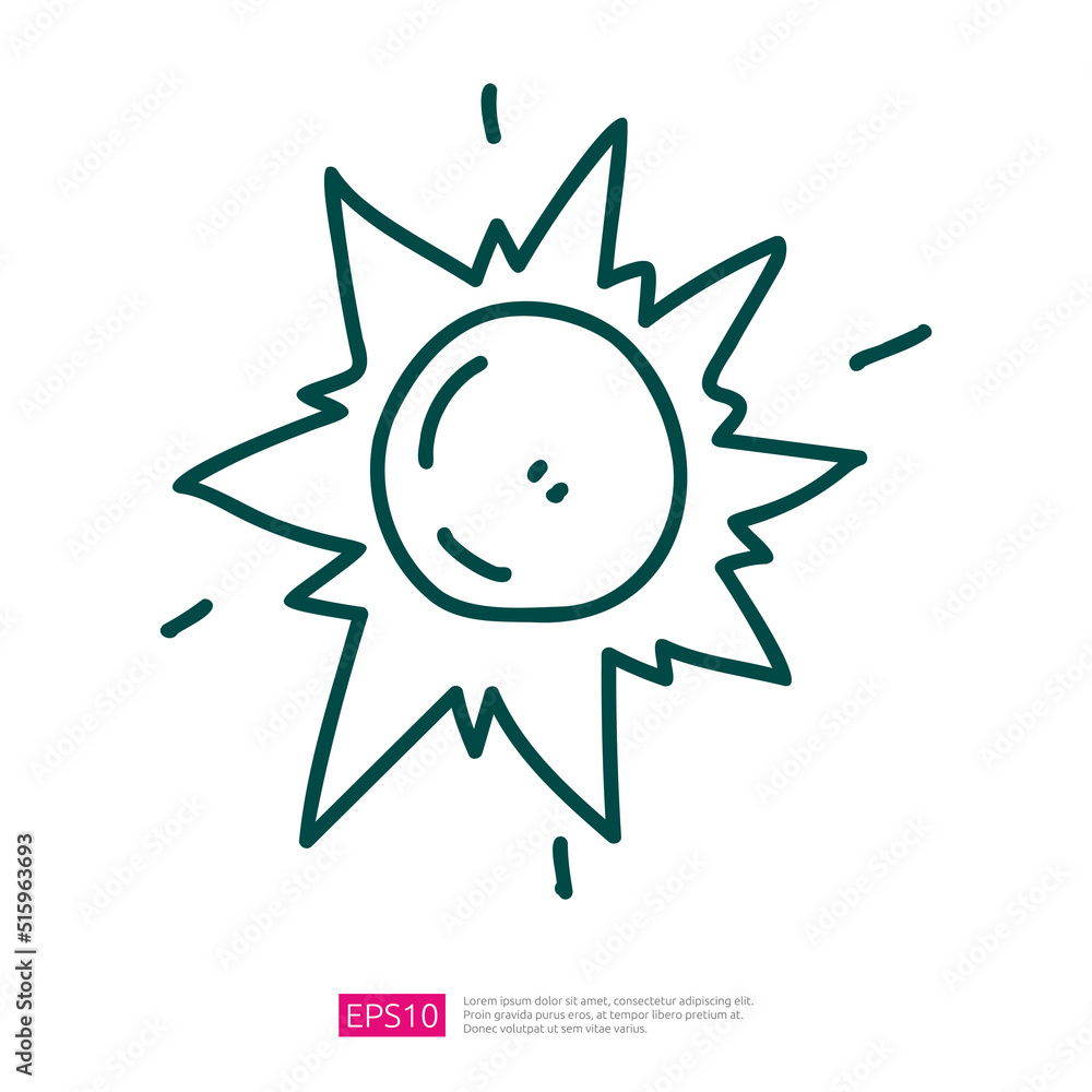 Star explosion vector doodle icon Star explosion vector doodle icon