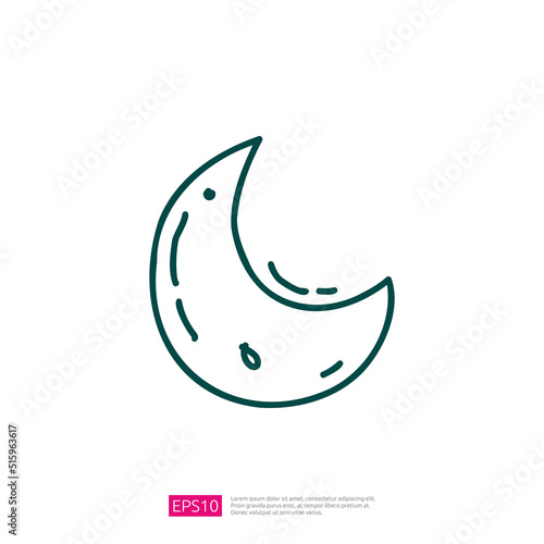 half moon vector doodle icon