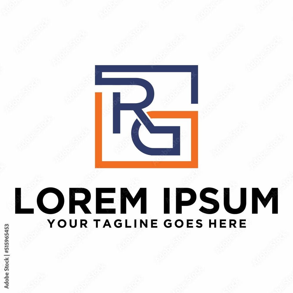 Initial R G corporate business logo Initial R G corporate business logo