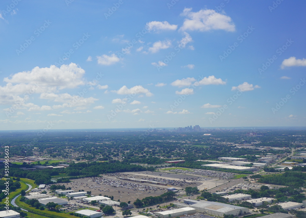 Obraz premium Aerial view of Tampa, st petersburg and clearwater in Florida, USA 
