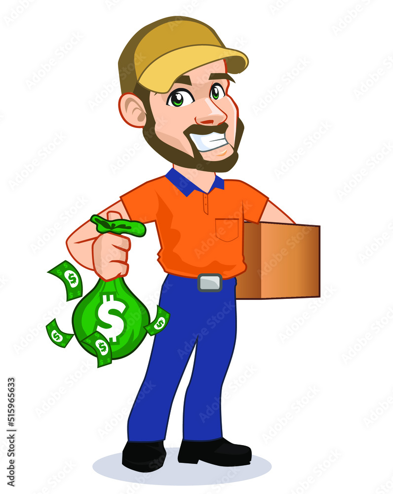 box sender mascot cartoon in vector box sender mascot cartoon in vector