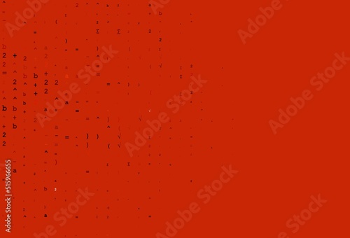 Light Red vector pattern with arithmetic signs.