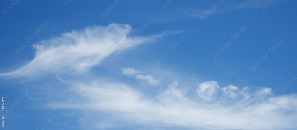 blue sky with dramatic clouds
