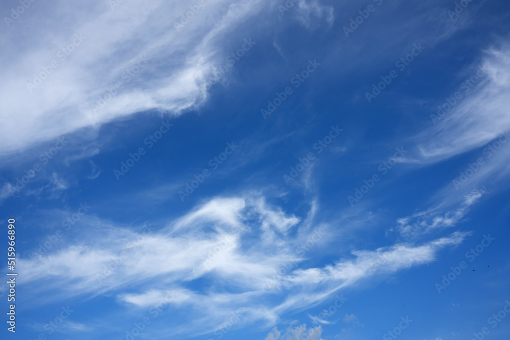 blue sky with dramatic clouds
