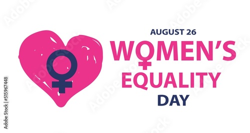 Women's Equality Day background. Women's equality day card