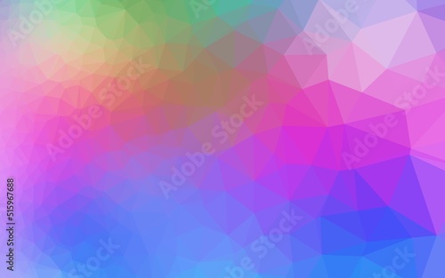 Light Multicolor  Rainbow vector polygonal template.