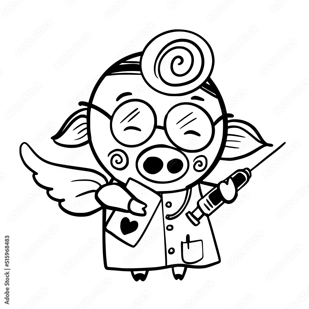 Pig Cartoon, Pic line art Pig Cartoon, Pic line art