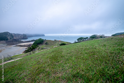 This is an island called Gulupdo  which belongs to Incheon  Korea. It is called the Galapagos of Korea  and many backpackers visit it and enjoy camping.