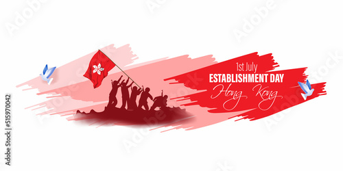 Vector illustration for Hongkong Establishment Day photo