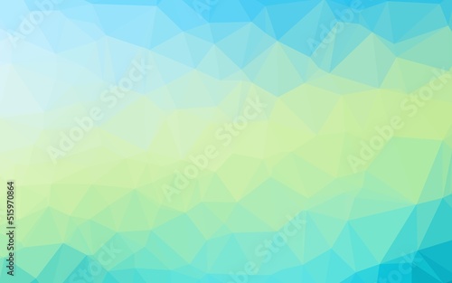 Light Blue, Yellow vector abstract mosaic pattern.