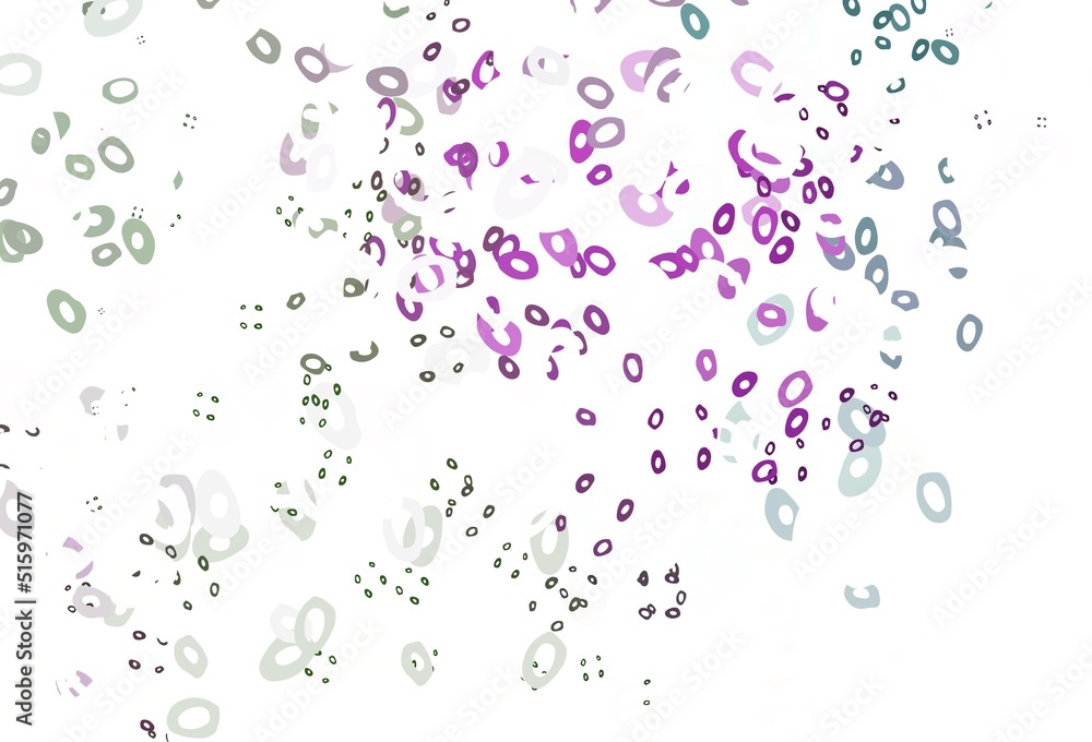 Light Pink, Green vector cover with spots.