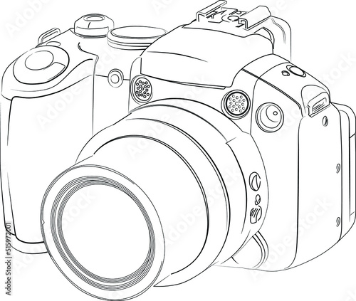 Camera Body Outline Drawn Icon