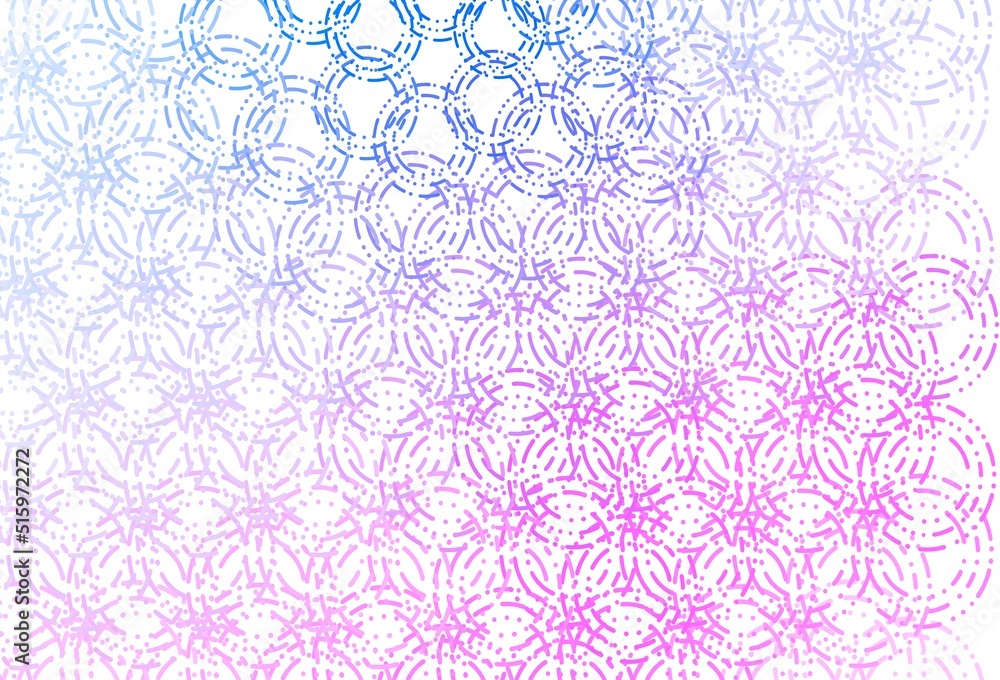 Fototapeta premium Light pink, blue vector template with circles.