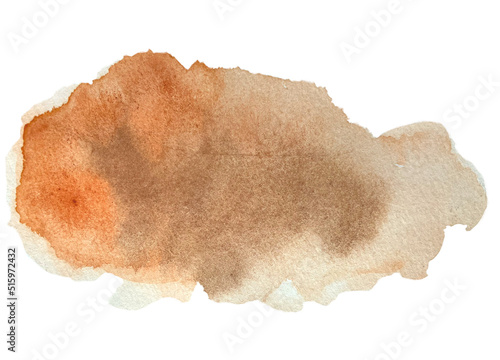 Watery brown watercolor full background paper and paint texture wallpaper