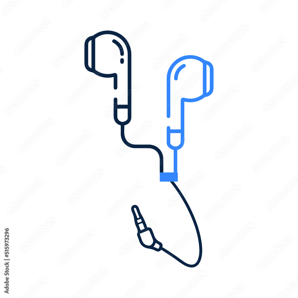 Earphone or headphone mini icon Earphone or headphone mini icon
