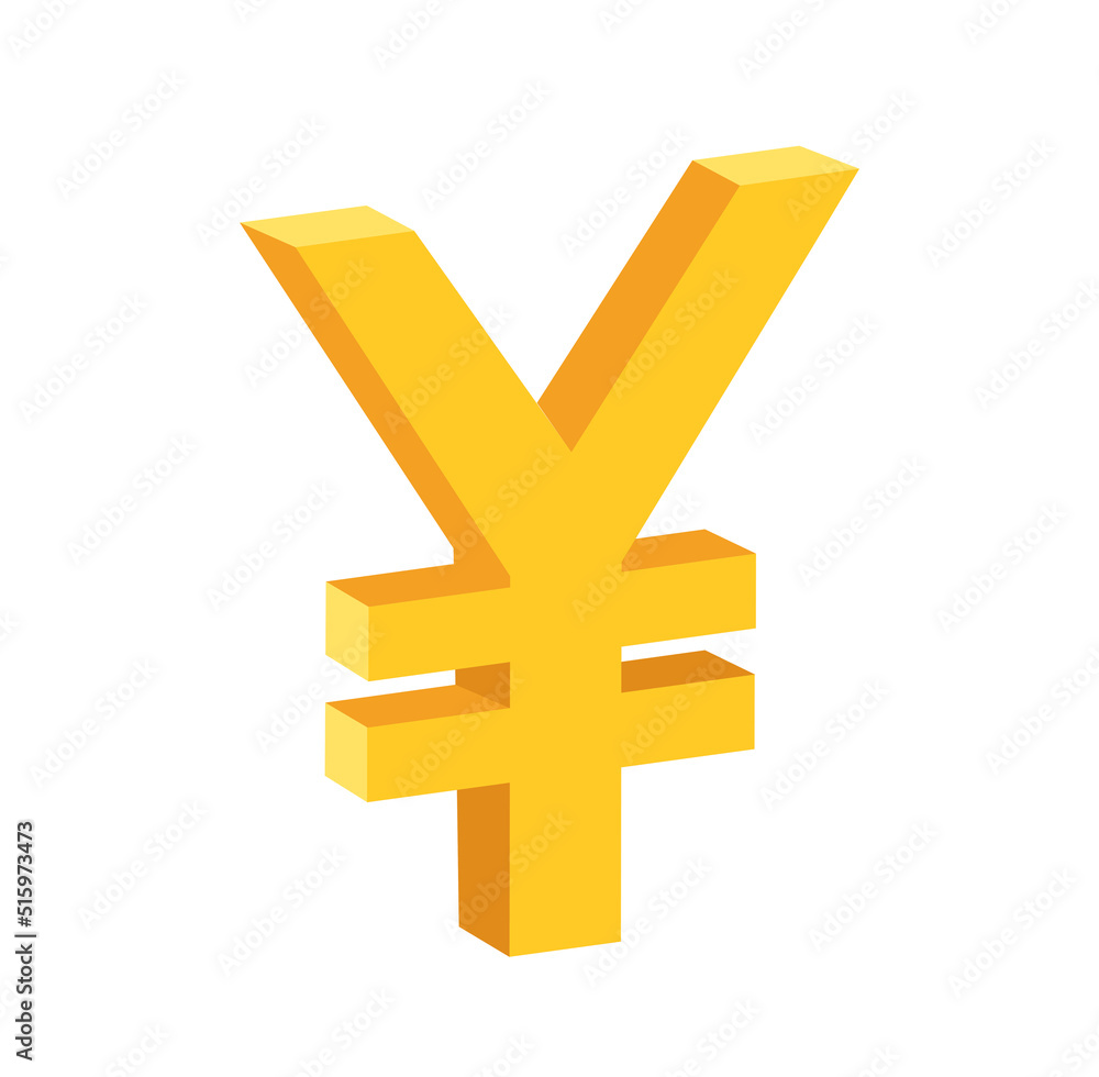 Yen gold coin. vector illustration Yen gold coin. vector illustration