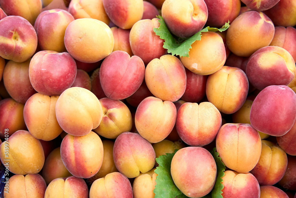 fresh ripe peaches as background, top view. High quality photo fresh ripe peaches as background, top view. High quality photo