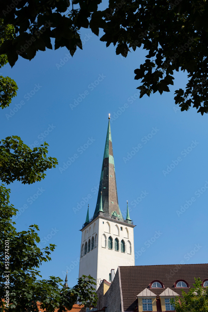 St. Olav church bell tower in Tallinn, Estonia