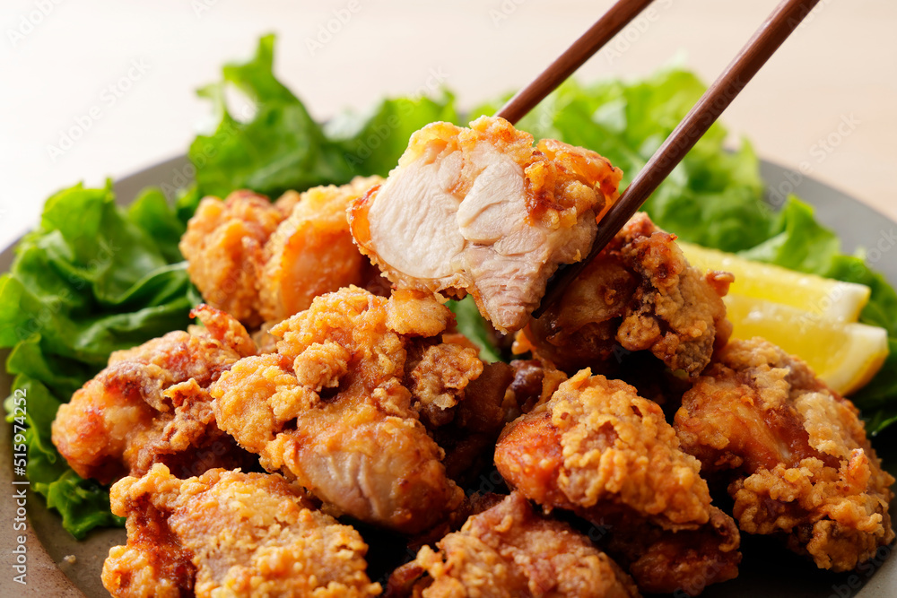 鶏の唐揚げ Japanese fried chicken Stock Photo Adobe Stock