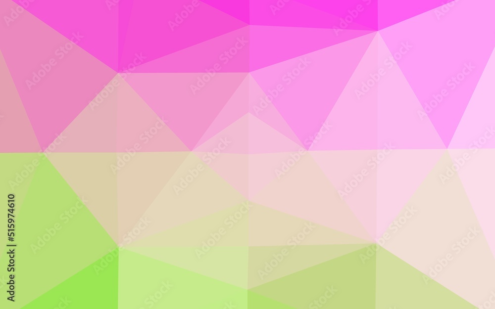 Obraz premium Light Pink, Green vector triangle mosaic template.
