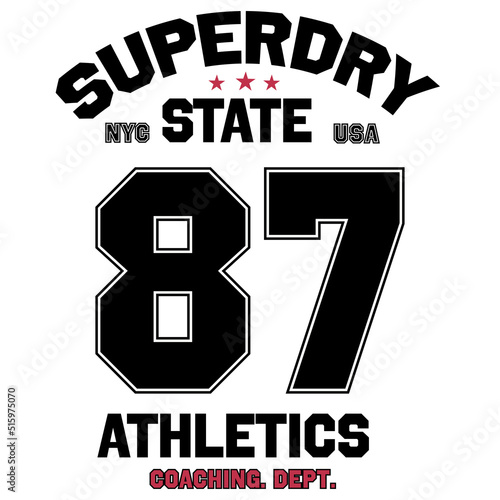 Creative t-shirt graphic design, print stamp, New York sports wear typography emblem