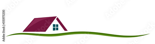 Symbol of a country house with a roof.