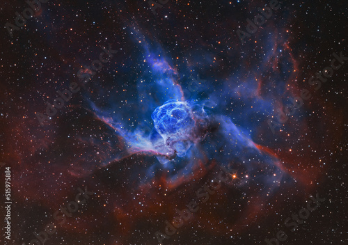 Fototapeta Naklejka Na Ścianę i Meble -  Thor's Helmet NGC 2359 nebula in  constellation of Great Overdog. Elements of this picture furnished by NASA