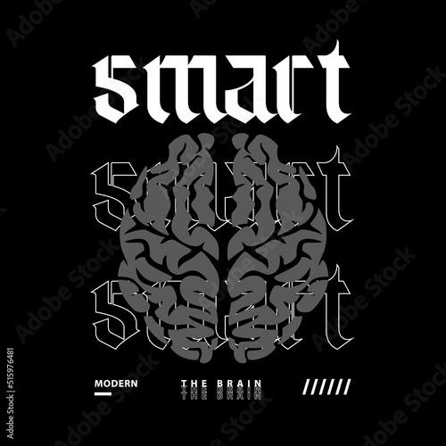 Brain Silver Streetwear Design Graphic