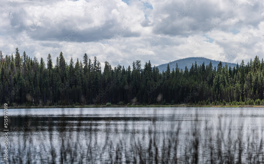 lake and mountain forest in Cascade Lakes Wilderness, Central Oregon lake and mountain forest in Cascade Lakes Wilderness, Central Oregon