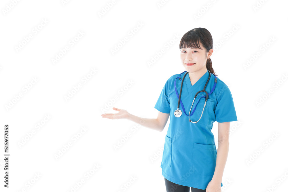 Uniformed young nurse smiling image Uniformed young nurse smiling image