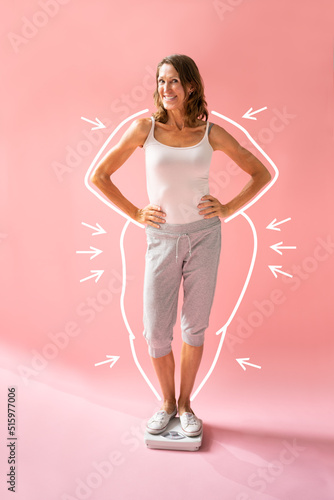 Foto Woman Weight Loss And Slim Concept
