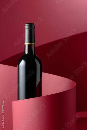 Bottle of red wine. © Igor Normann