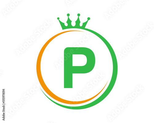 Free Download letter P crown logo vector template - GFXLoad